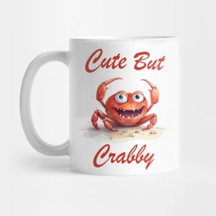 Funny Colorful Cartoon Crab, Cute But Crabby Mug